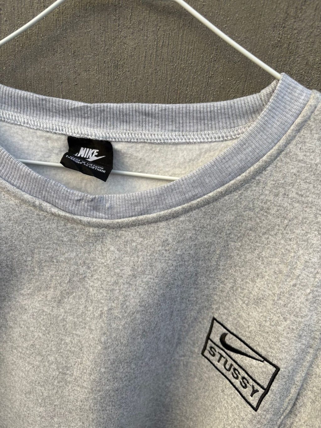 Nike X stussy gray crewneck