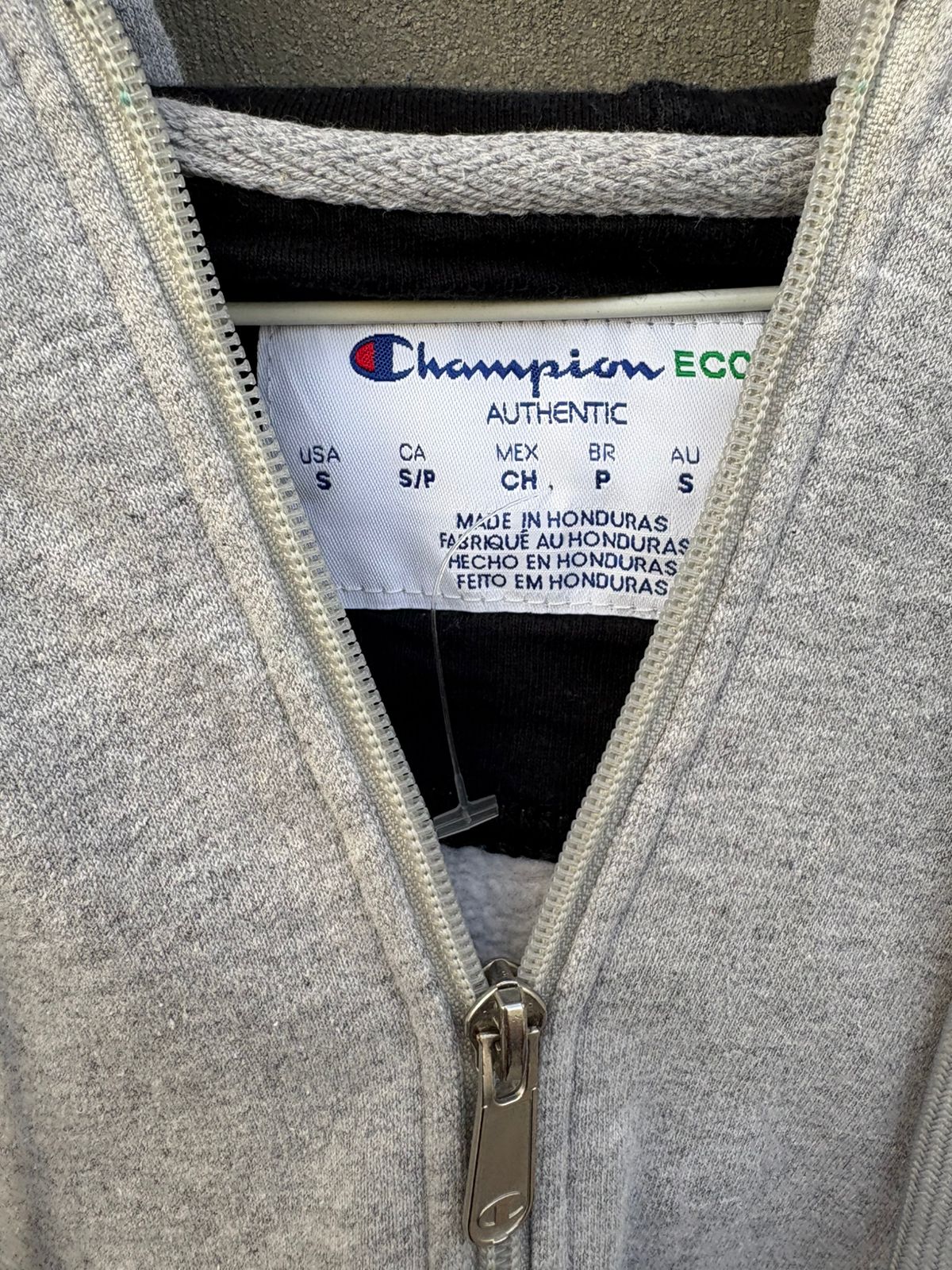 Gray champion zip up