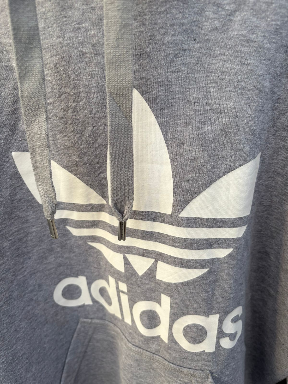 Gray big adidas Hoodie (s)