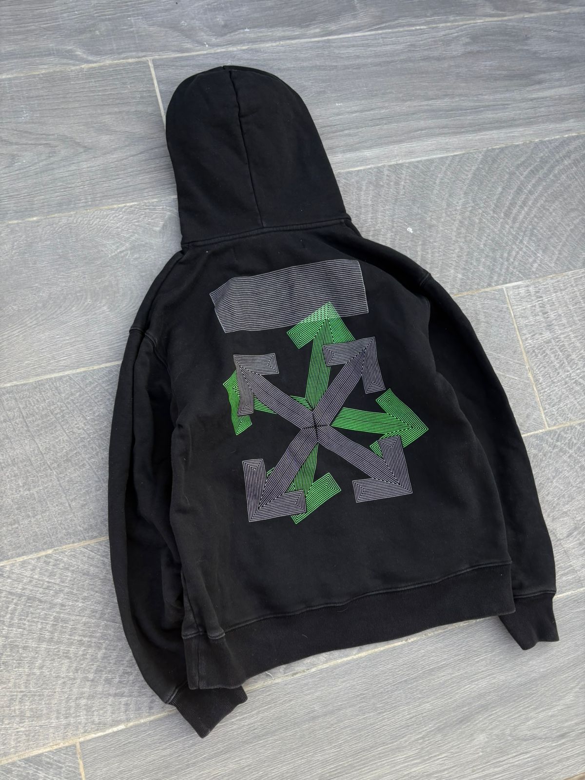 Black off-white designed hoodie