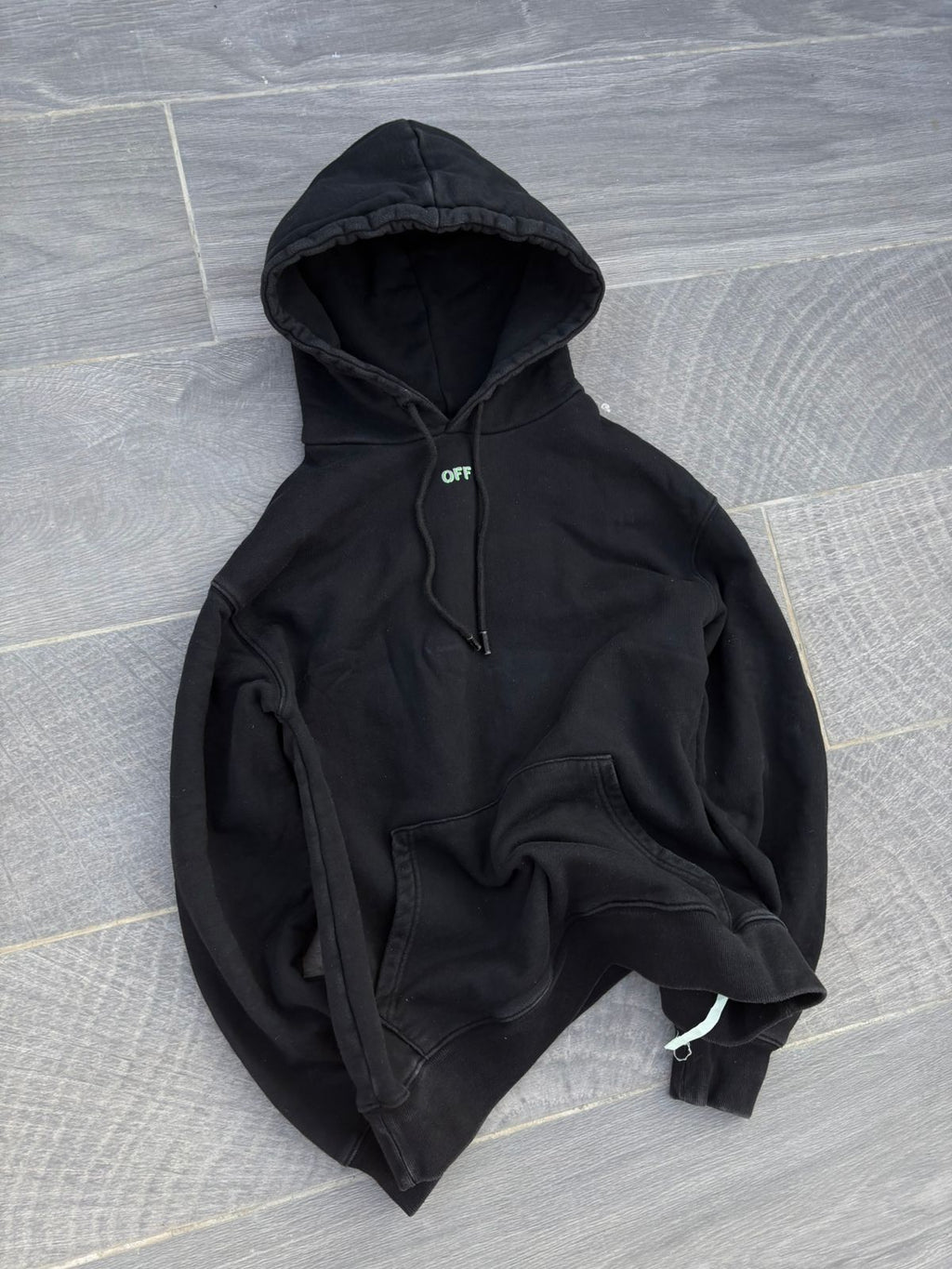 Black off-white designed hoodie