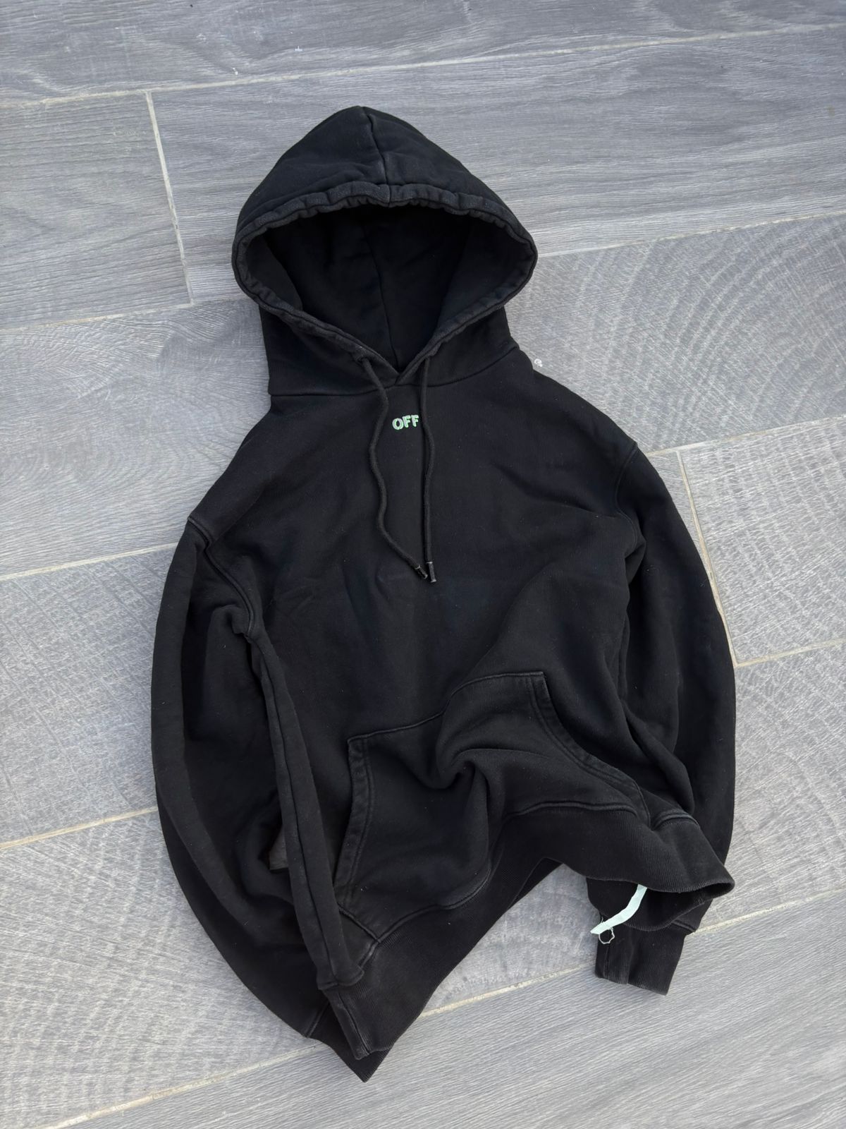 Black off-white designed hoodie
