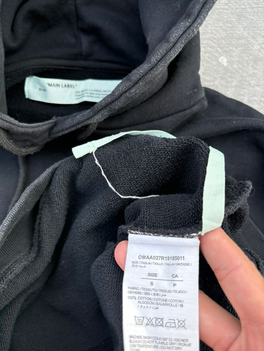 Black off-white designed hoodie